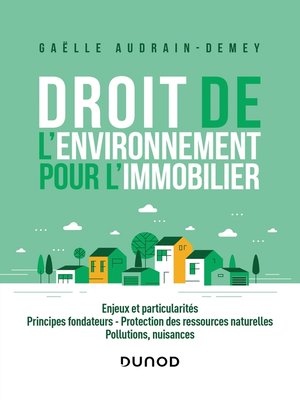 cover image of Droit de l'environnement pour l'immobilier
